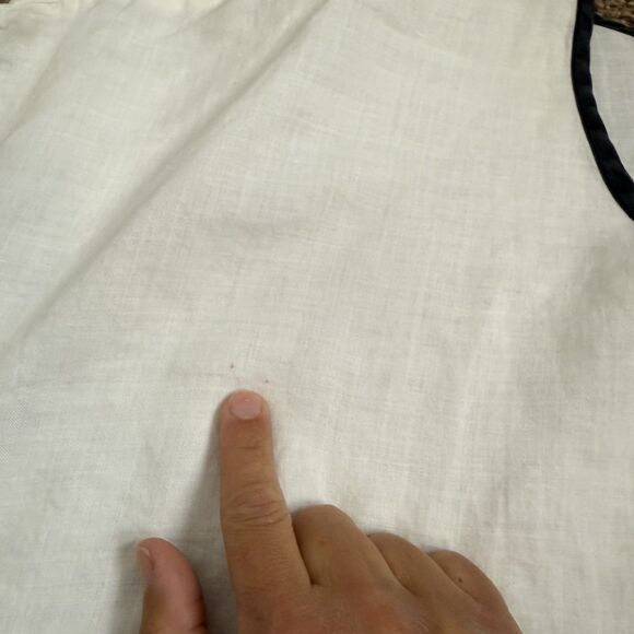 LA Fixsun Linen Tunic Top Womens S Oversized Lagenlook Minimalist Polka Dots - Picture 8 of 13